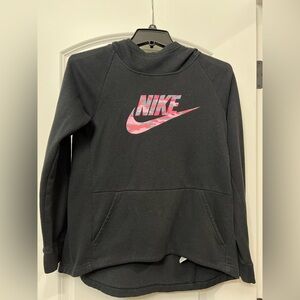 Nike Black Hoodie with Camouflage Pink Logo